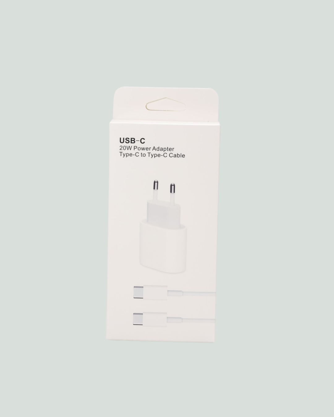 20W Snabbladdare + 1m USB-C till USB-C-kabel